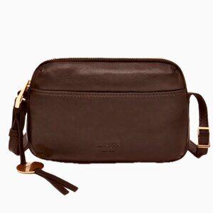 Margot Ryan Phone Crossbody Bag in Chocolate Brown NEW